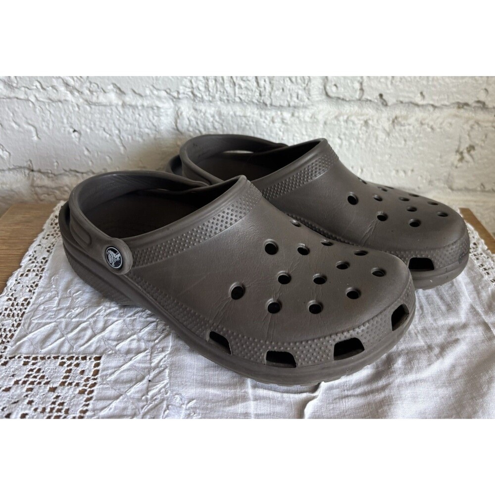 Crocs Classic Clog Brown Taupe Mens Sz 7, Womens Sz 9